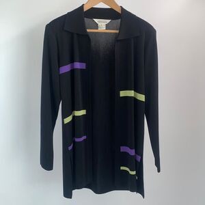 Exclusively Misook Open Sweater Duster Cardigan Women’s Size Small Acrylic